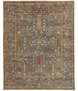 Feizy Carrington 6499F BLUE/RUST Area Rug 9 ft. 6 in. X 13 ft. 6 in. Rectangle
