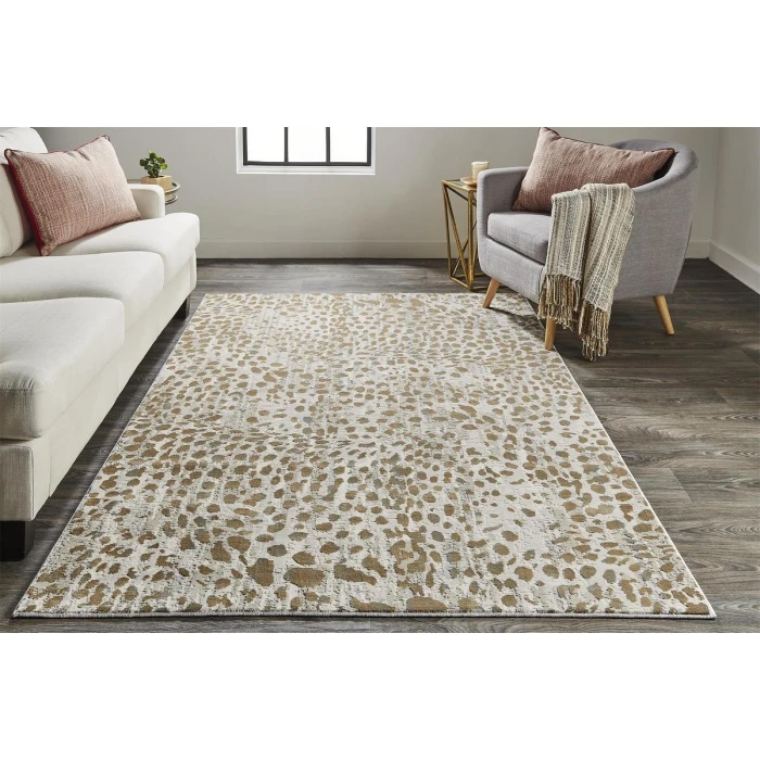 Feizy Waldor Casual Animal Print, Brown/Ivory/Tan, 12' x 15' Area Rug