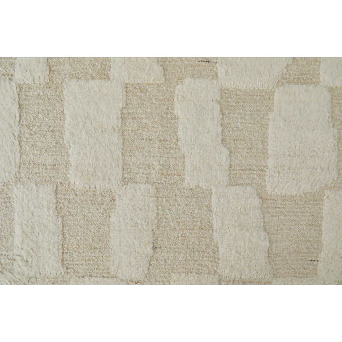 Feizy Ashby Farmhouse Geometric, Tan/Ivory, 3'-6" x 5'-6" Accent Rug