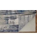Feizy Indio Industrial Abstract, Tan/Blue/Ivory, 2'-10" x 7'-10" Runner
