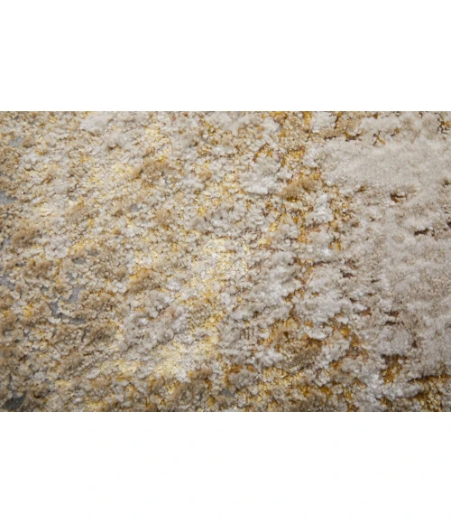Feizy Aura Luxury & Glam Abstract, Ivory/Brown/Gray, 1'-8" x 2'-10" Accent Rug