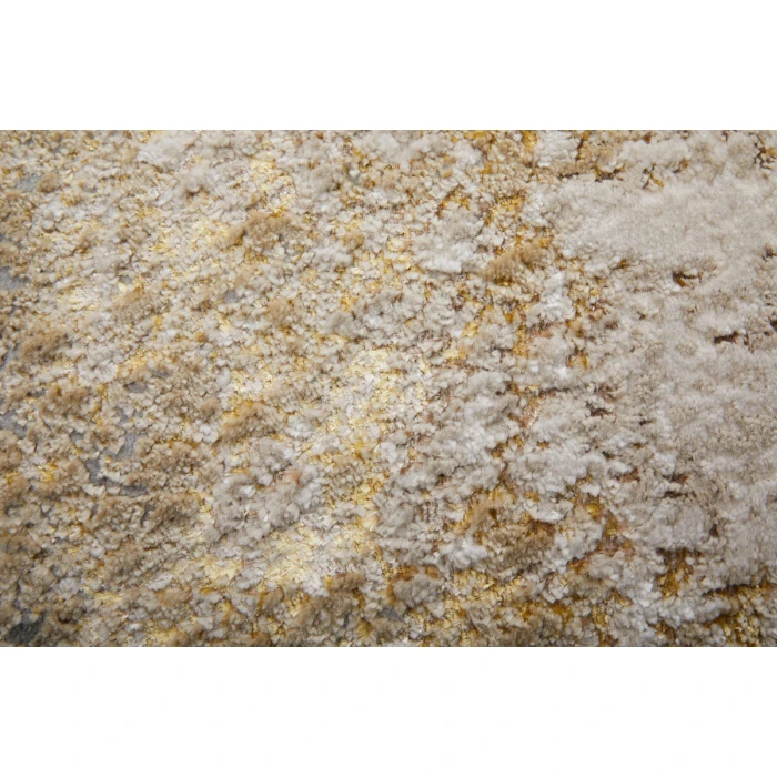 Feizy Aura Luxury & Glam Abstract, Ivory/Brown/Gray, 1'-8" x 2'-10" Accent Rug
