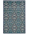 Feizy Saphir Callo Bohemian & Eclectic Damask, Tan/Taupe/Blue, 7'-6" x 10'-6" Area Rug