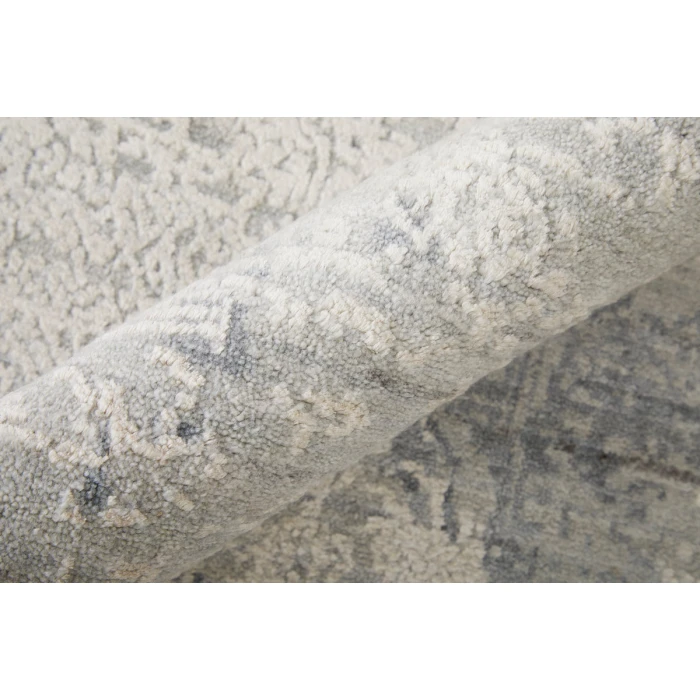 Feizy Eastfield Casual Abstract, Silver/Gray, 8' x 8' Round Rug