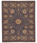 Feizy Amherst Classic Geometric, Blue/Gold/Red, 9'-6" x 13'-6" Area Rug
