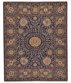 Feizy Amherst 0758F NAVY Area Rug 9 ft. 6 in. X 13 ft. 6 in. Rectangle