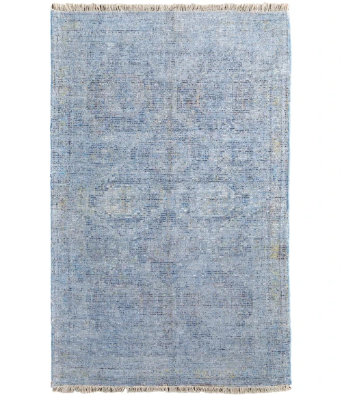 Feizy Caldwell Bohemian & Eclectic Distressed, Blue/Ivory, 9' x 12' Area Rug
