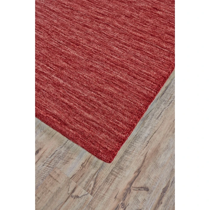 Feizy Luna Casual Solid, Red, 9'-6" x 13'-6" Area Rug
