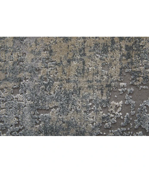 Feizy Cadiz Industrial Abstract, Taupe/Gray/Silver, 13' x 20' Area Rug