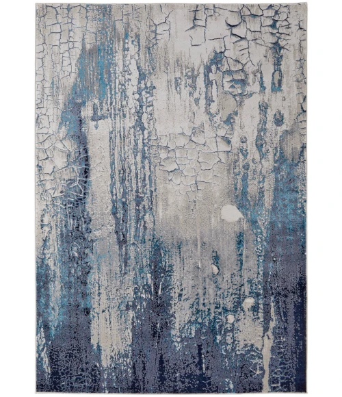 Feizy Indio Contrasting Blue/Beige Rug, 12' x 15' Area Rug