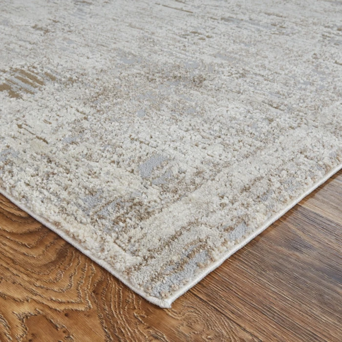 Feizy Vancouver Contemporary Abstract Rug, Ivory/Gray, 8' x 10' Area Rug