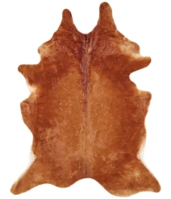 Feizy Bartlett COWHD MEDIUM BROWN Area Rug Shaped Rug