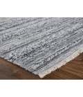 Feizy Alden Contemporary Bohemian Shag Rug, Ivory/Dark Gray, 8ft x 10ft Area Rug