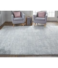 Feizy Langford Casual Abstract, Silver/Gray, 5' x 8' Area Rug