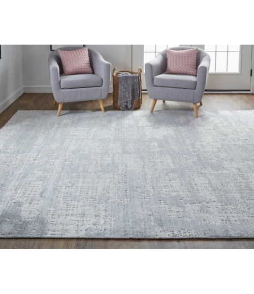 Feizy Langford Casual Abstract, Silver/Gray, 5' x 8' Area Rug