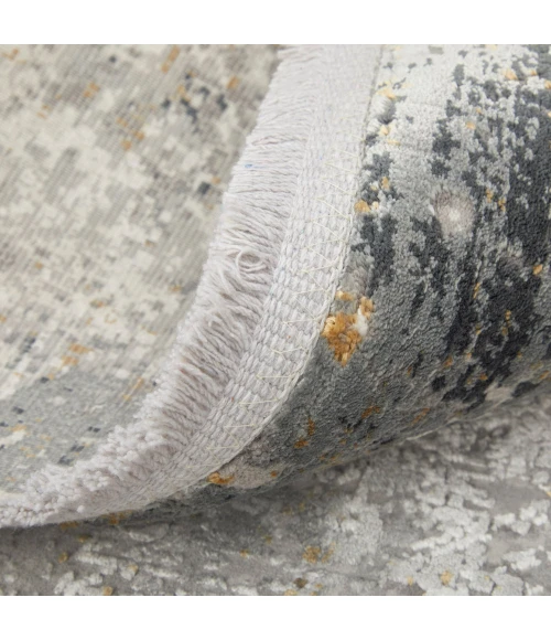 Feizy Cadiz Industrial Abstract, Ivory/Taupe/Gray, 12' x 18' Area Rug