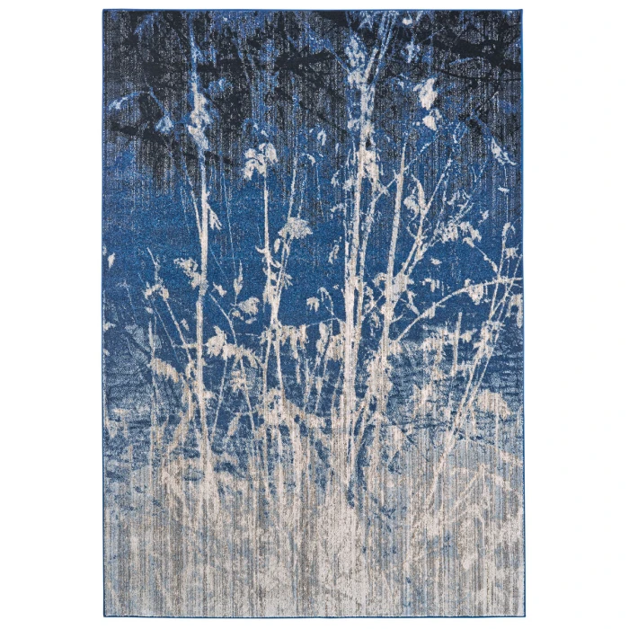 Feizy Milton Casual Abstract, Blue/Black/Gray, 10'-2" x 13'-9" Area Rug