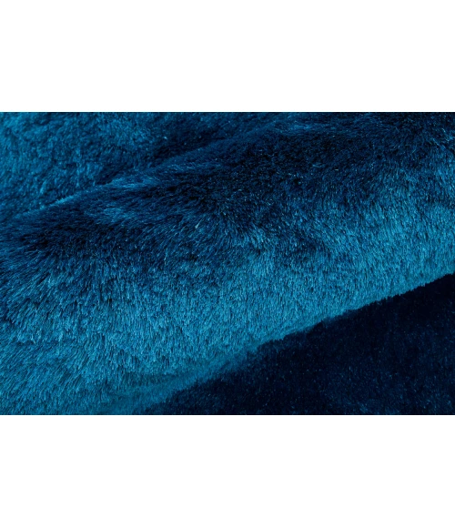 Feizy Indochine Luxury & Glam Solid, Blue/Green, 8' x 8' Round Rug