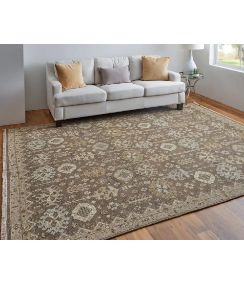 Feizy Corbitt Classic Oriental, Brown/Ivory, 3'-6" x 5'-6" Area Rug