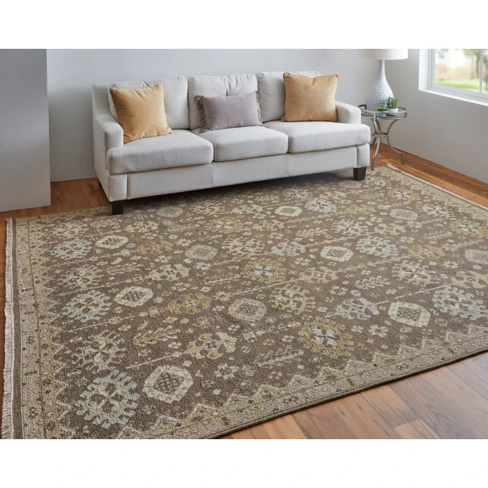 Feizy Corbitt Classic Oriental, Brown/Ivory, 2'-6" x 12' Runner