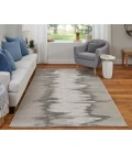 Feizy Micah Casual Abstract, Gray/Taupe/Ivory, 1'-8" x 2'-10" Accent Rug