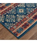 Feizy Nolan Vinatge Style Tribal Kazak Rug, Classic Blue/Ochre Red, 12ft-10in x 15ft