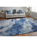 Feizy Edgemont Casual Abstract, Blue/Ivory, 10' x 14' Area Rug