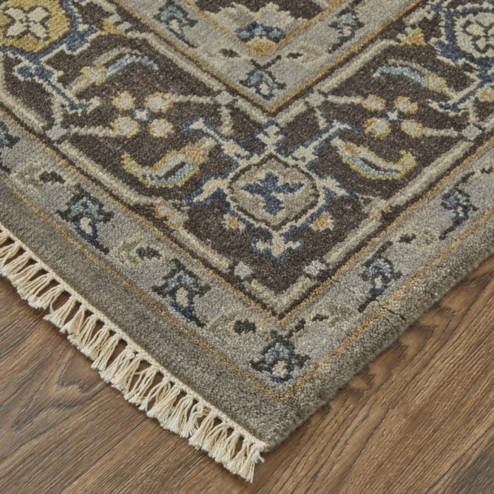 Feizy Ustad Gray/Taupe/Blue 5226112F 7ft.9in. x 9ft.9in. Rect. Rug