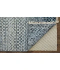 Feizy Branson Casual Solid, Blue/Ivory, 2' x 3' Accent Rug