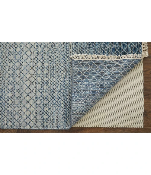 Feizy Branson Casual Solid, Blue/Ivory, 2' x 3' Accent Rug