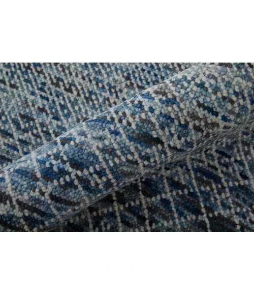 Feizy Branson Casual Solid, Blue/Ivory, 2' x 3' Accent Rug