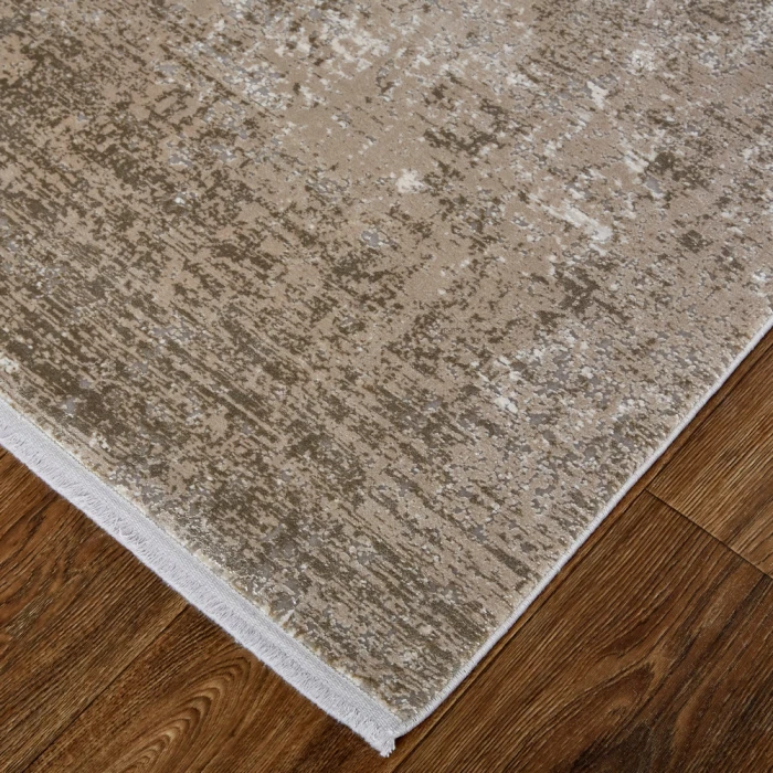 Feizy Cadiz Gradient Watercolor Rug, Taupe/Gray/Tan, 7ft-9in x 11ft Area Rug