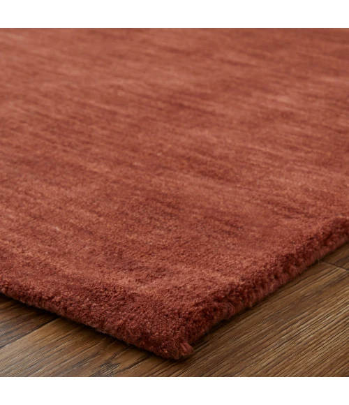 Feizy Luna Casual Solid, Orange/Red, 10' x 10' Round Rug