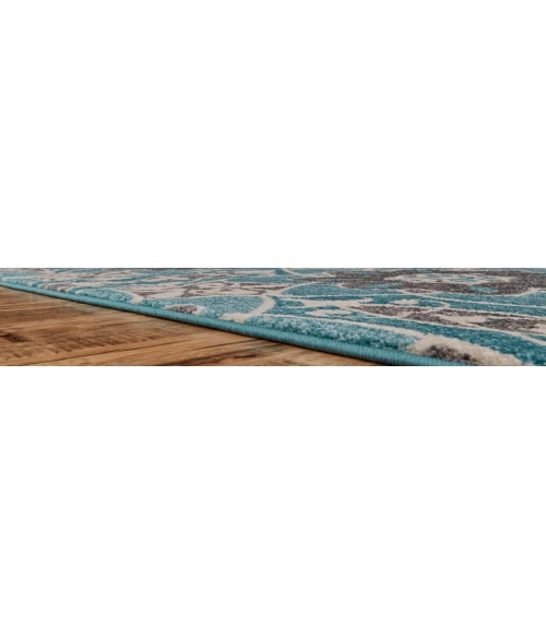 Feizy Harlow Mid-Century Modern Abstract, Blue/Ivory/Black, 10' x 13'-2" Area Rug