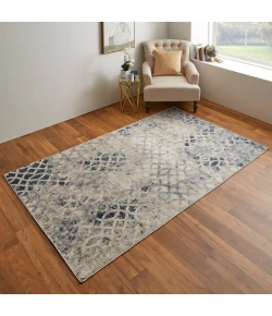 Feizy Camellia 39KGF IVORY/BLUE Area Rug 6 ft. 7 in. X 9 ft. 6 in. Rectangle