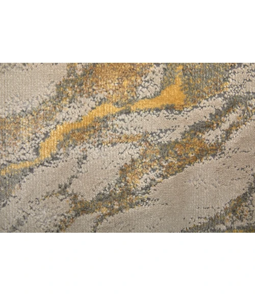 Feizy Waldor Casual Watercolor, Gold/Ivory/Gray, 6'-7" x 9'-6" Area Rug