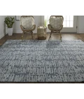 Feizy Berwyn Blue/Silver/Gray T12T6005 7ft.9in. x 9ft.9in. Rect. Rug