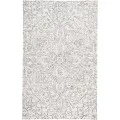 Feizy Belfort Modern Medallion Rug, Ivory/Charcoal, 9ft x 12ft Area Rug
