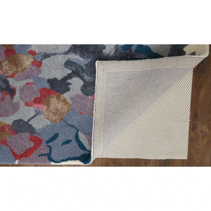 Feizy Dafney Casual Floral & Botanical, Blue/Gray/Pink, 10' x 14' Area Rug