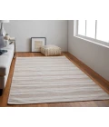 Feizy Duprine Casual Stripes, Black/White/Ivory, 10' x 14' Area Rug