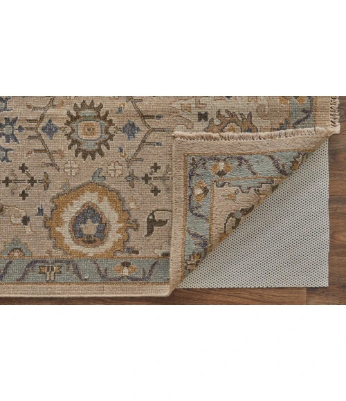 Feizy Corbitt Classic Oriental, Tan/Blue/Gold, 2' x 3' Accent Rug