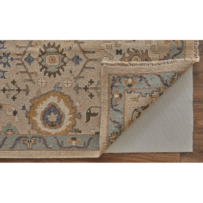 Feizy Corbitt Classic Oriental, Tan/Blue/Gold, 2'-6" x 8' Runner