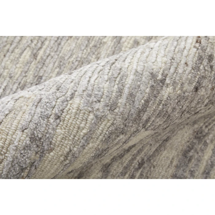 Feizy Brighton Casual Abstract, Ivory/Taupe/Silver, 8' x 8' Round Rug