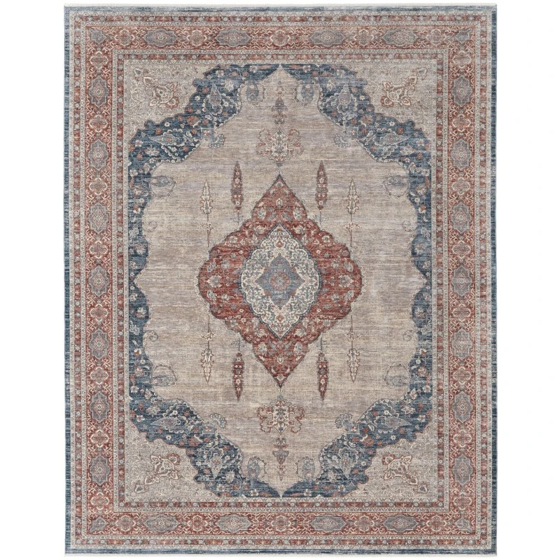 Feizy Marquette Classic Gray/Blue Rug, 4' X 5'-3" Area Rug
