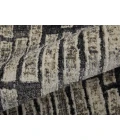 Feizy Kano Industrial Geometric, Gray/Black/Ivory, 8'-9" x 8'-9" Round Rug