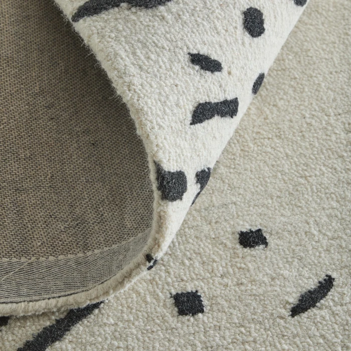 Feizy Winston Ivory/Black WNS8B06F 5ft. x 8ft. Rect. Rug