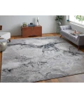 Feizy Astra Industrial Abstract, Gray/Ivory, 1'-8" x 2'-10" Area Rug
