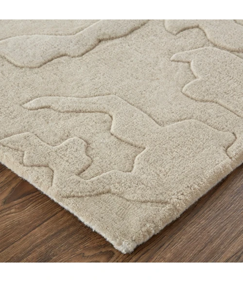 Feizy Serrano Industrial Abstract, Tan/Brown/Blue, 9' x 12' Area Rug