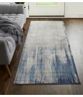 Feizy Indio Industrial Abstract, Tan/Blue/Ivory, 2'-10" x 7'-10" Runner