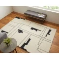 Feizy Maguire Industrial Abstract, Ivory/Gray/Taupe, 9' x 12' Area Rug